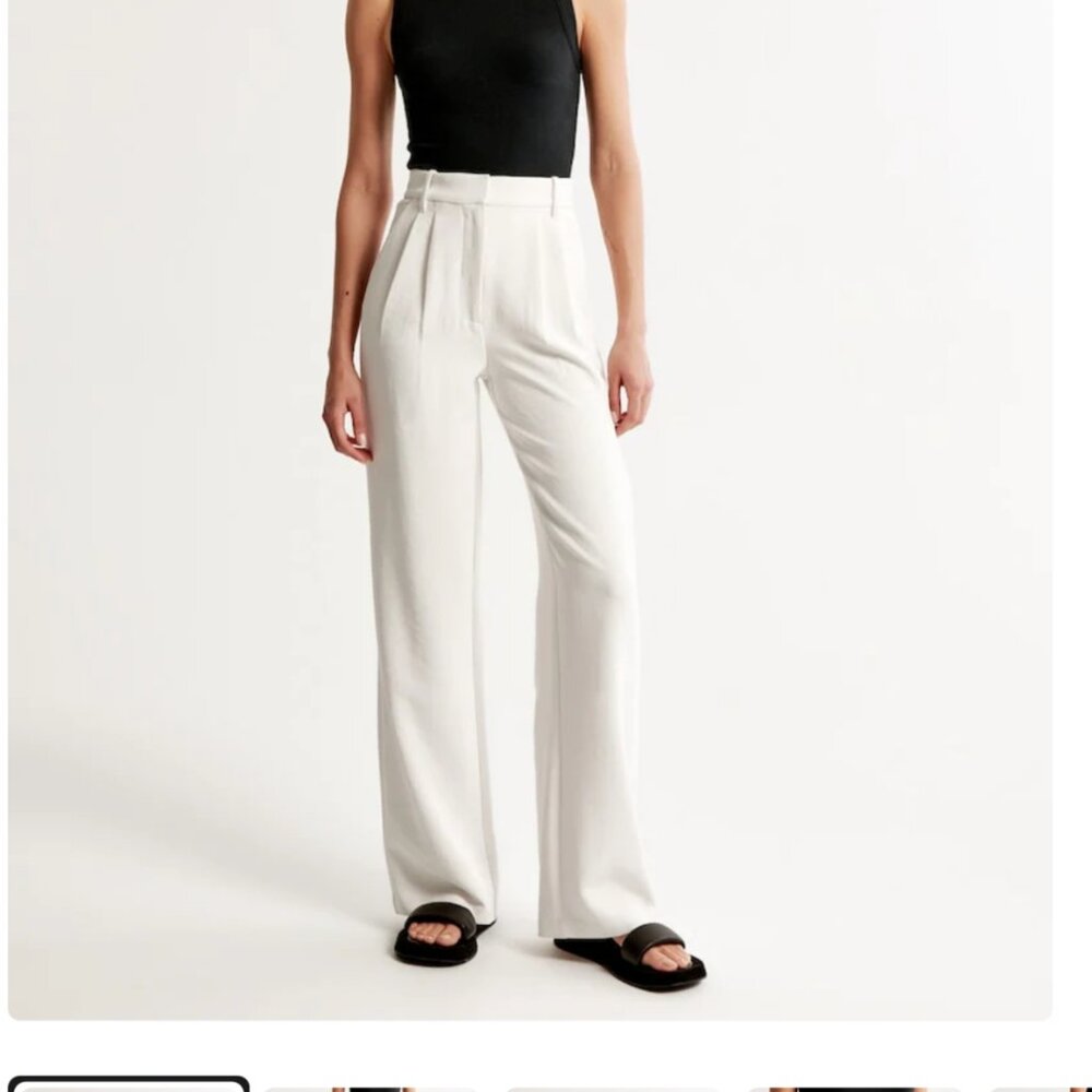 Daisy Grace White Wide leg pants--brand new